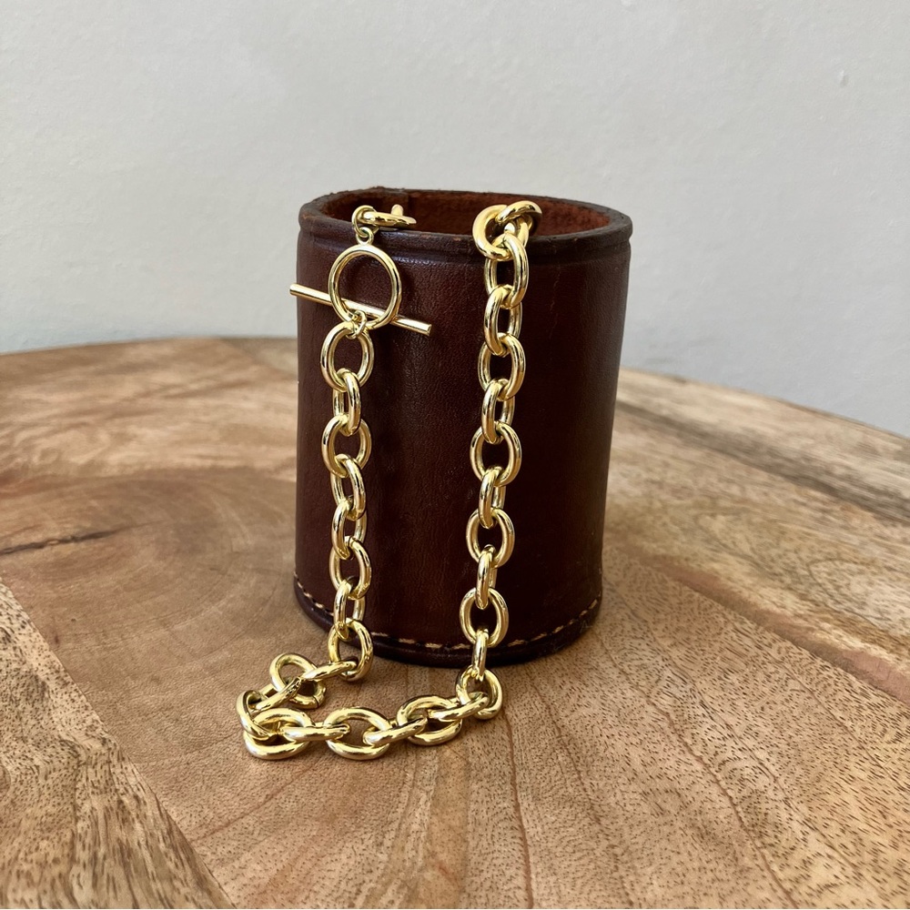 Target Chunky Gold Toned Chain Necklace 17.5”